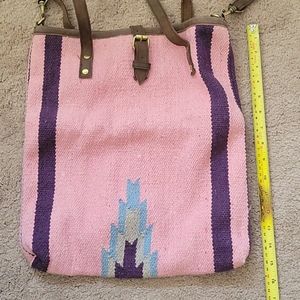 Pink aztec tote/crossbody Raj